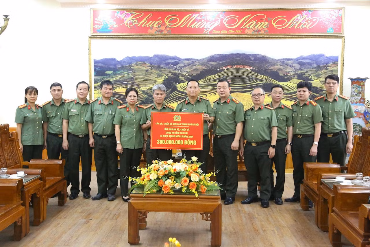 Công an TP Hà Nội thăm hỏi, lực lượng Công an các tỉnh bị thiệt hại do cơn bão số 3 -6
