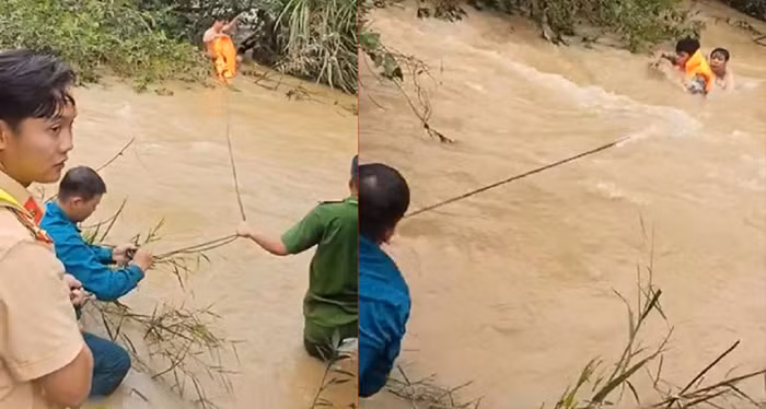 Công an thông tin chính thức vụ nam thanh niên mắc kẹt 8 ngày giữa lũ dữ -0