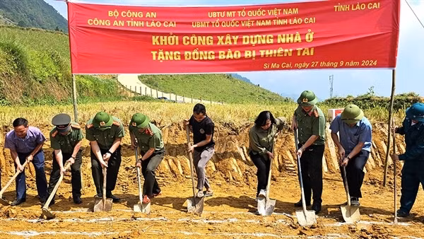 Lào Cai khởi công xây dựng nhà tặng các hộ dân bị ảnh hưởng sau bão