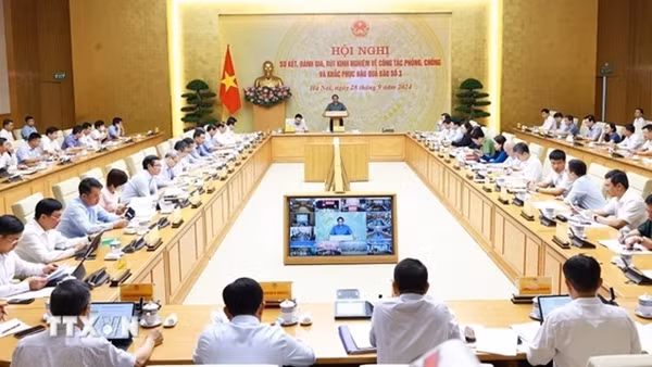 Thủ tướng Phạm Minh Chính chủ trì Hội nghị rút kinh nghiệm về ứng phó bão số 3