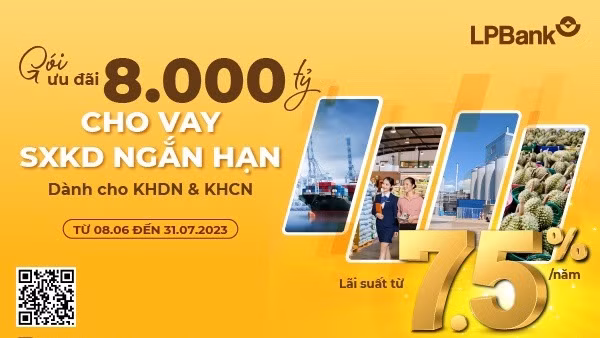 Sau 2 lần hạ lãi suất, LPBank tiếp tục tung gói vay&nbsp; 8.000 tỷ, lãi suất chỉ từ 7,5%/năm