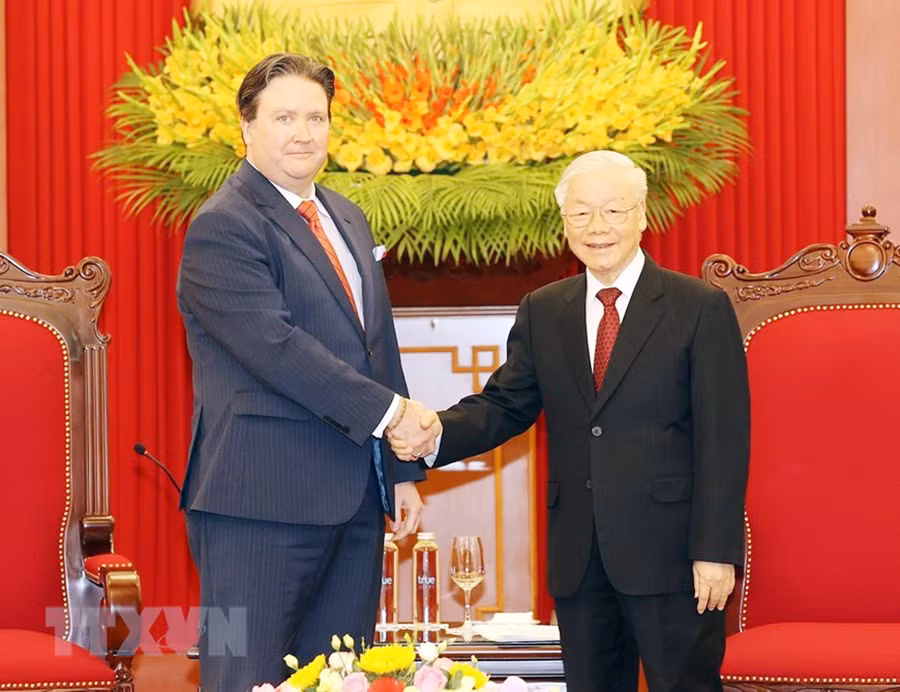 Tổng Bí thư Nguyễn Phú Trọng tiếp Đại sứ Hoa Kỳ Marc E. Knapper -0