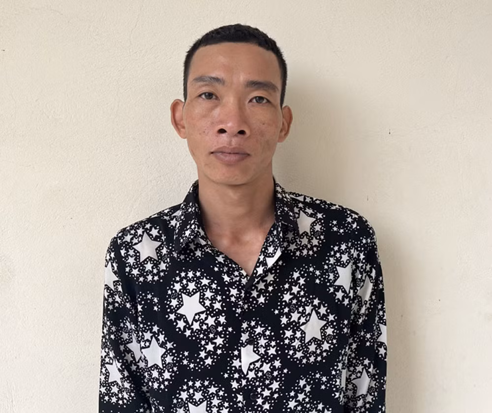Đối tượng Lý tại cơ quan Công an.