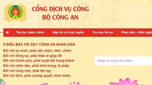 Bộ Công an hướng dẫn người dân đăng ký, sử dụng tài khoản trên Cổng dịch vụ công