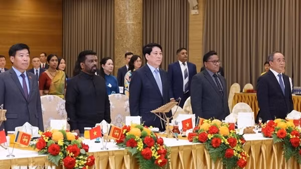 Chủ tịch nước Lương Cường chủ trì chiêu đãi cấp Nhà nước Tổng thống Sri Lanka