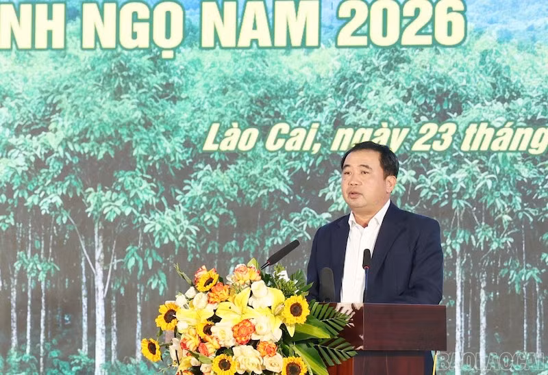 Chủ tịch nước Lương Cường dự và phát động “Tết trồng cây đời đời nhớ ơn Bác Hồ xuân Bính Ngọ năm 2026” tại tỉnh Lào Cai -0