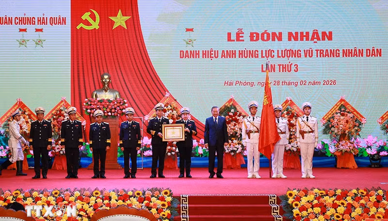 Phát biểu của Tổng Bí thư Tô Lâm tại Lễ đón nhận Danh hiệu Anh hùng Lực lượng Vũ trang Nhân dân của Quân chủng Hải quân -0