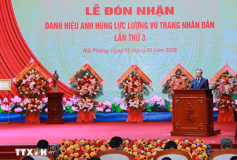 Phát biểu của Tổng Bí thư Tô Lâm tại Lễ đón nhận Danh hiệu Anh hùng Lực lượng Vũ trang Nhân dân của Quân chủng Hải quân -0