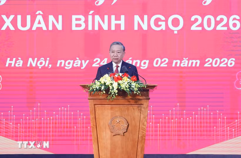 Tổng Bí thư Tô Lâm: TTXVN vươn lên ở tầm cao mới, xứng đáng là mạch máu thông tin tin cậy của đất nước -1