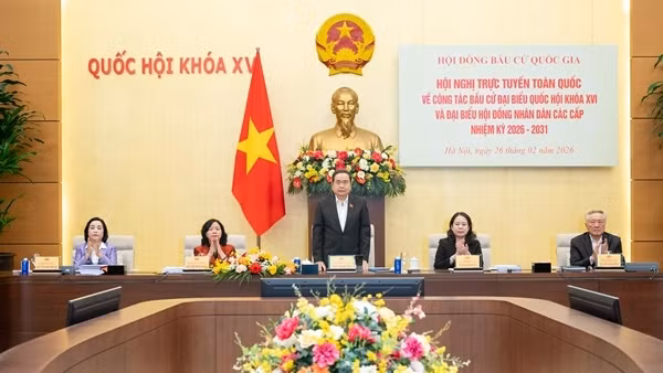 Chủ tịch Quốc hội Trần Thanh Mẫn chủ trì Hội nghị trực tuyến toàn quốc triển khai công tác bầu cử