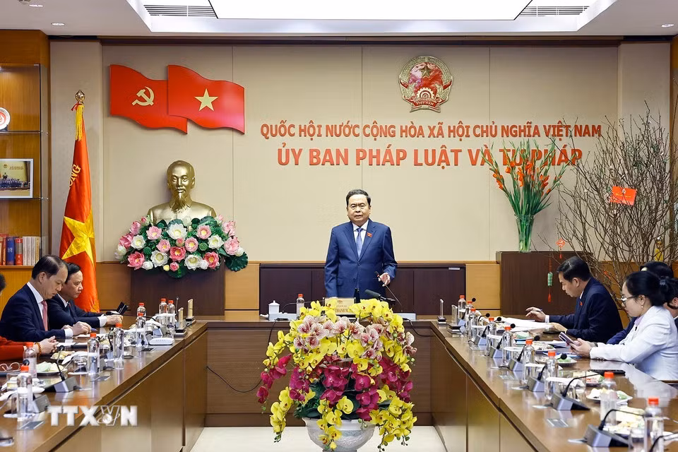 Chủ tịch Quốc hội Trần Thanh Mẫn làm việc với các cơ quan của Quốc hội -0