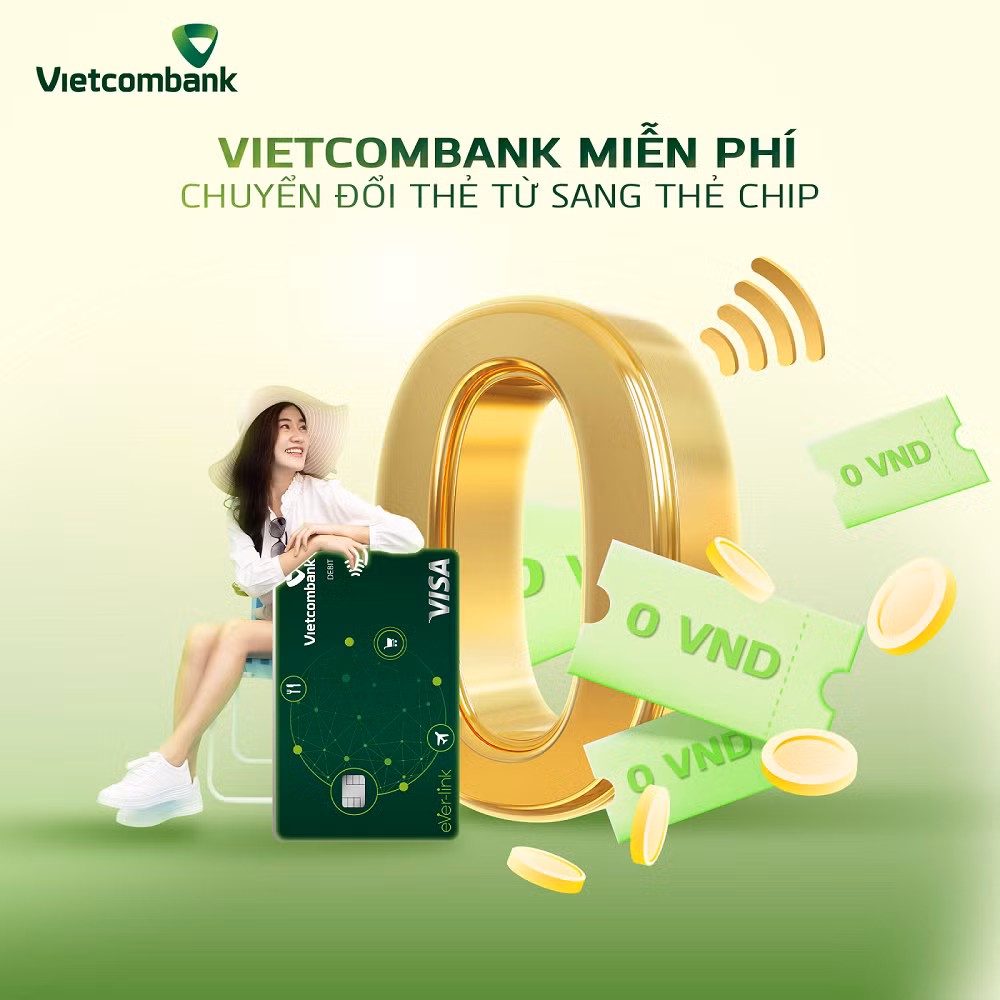 Lợi ích của thẻ Vietcombank công nghệ chip CONTACTLESS -0