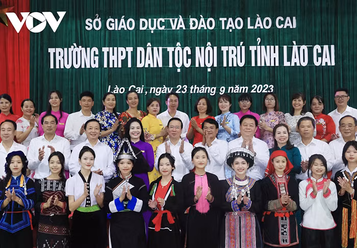 Chủ tịch nước Võ Văn Thưởng dự lễ kỷ niệm 65 năm Bác Hồ thăm Lào Cai -0