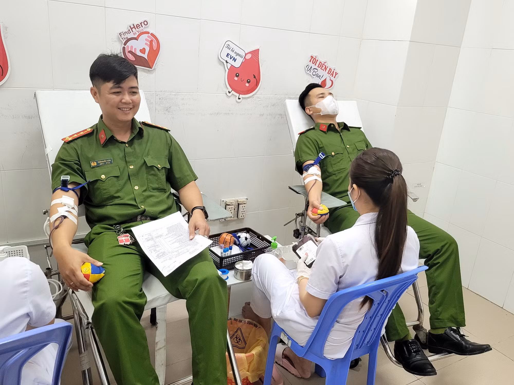  Công an tỉnh Ninh Thuận tình nguyện hiến máu 113 đơn vị -0