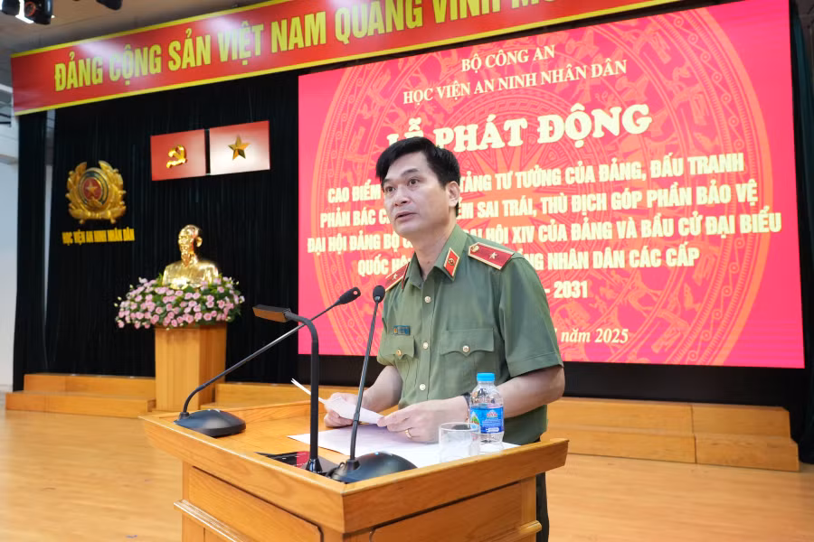 Học viện ANND phát động Cao điểm bảo vệ nền tảng tư tưởng của Đảng -0