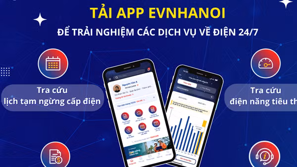 Theo dõi và tiết kiệm điện dễ dàng với App EVNHANOI