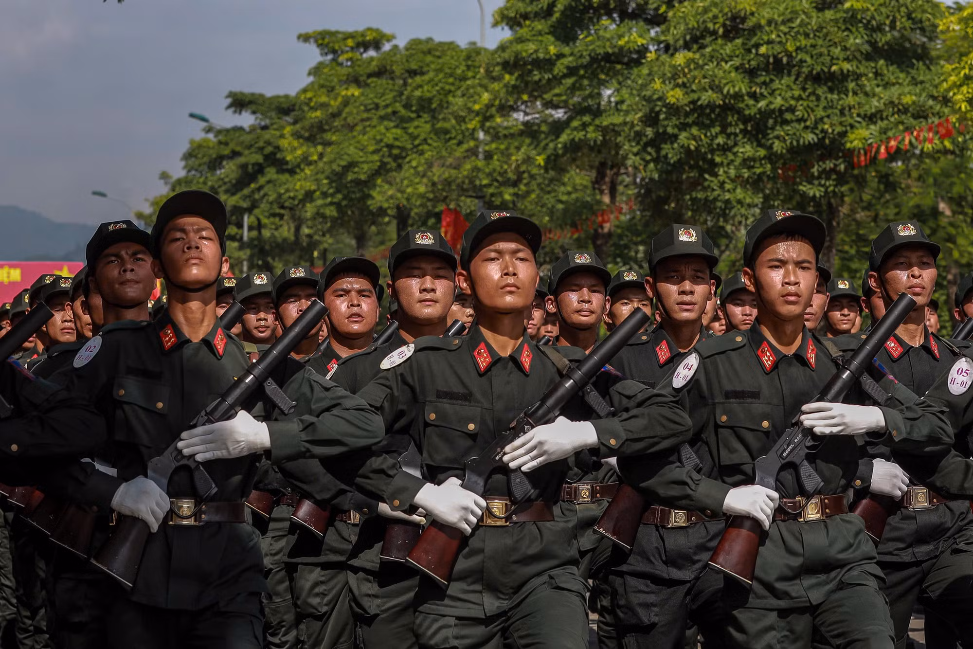 Hơn 3.000 học viên CAND hợp luyện khối đi diễu binh, diễu hành kỷ niệm 80 năm Quốc khánh -1