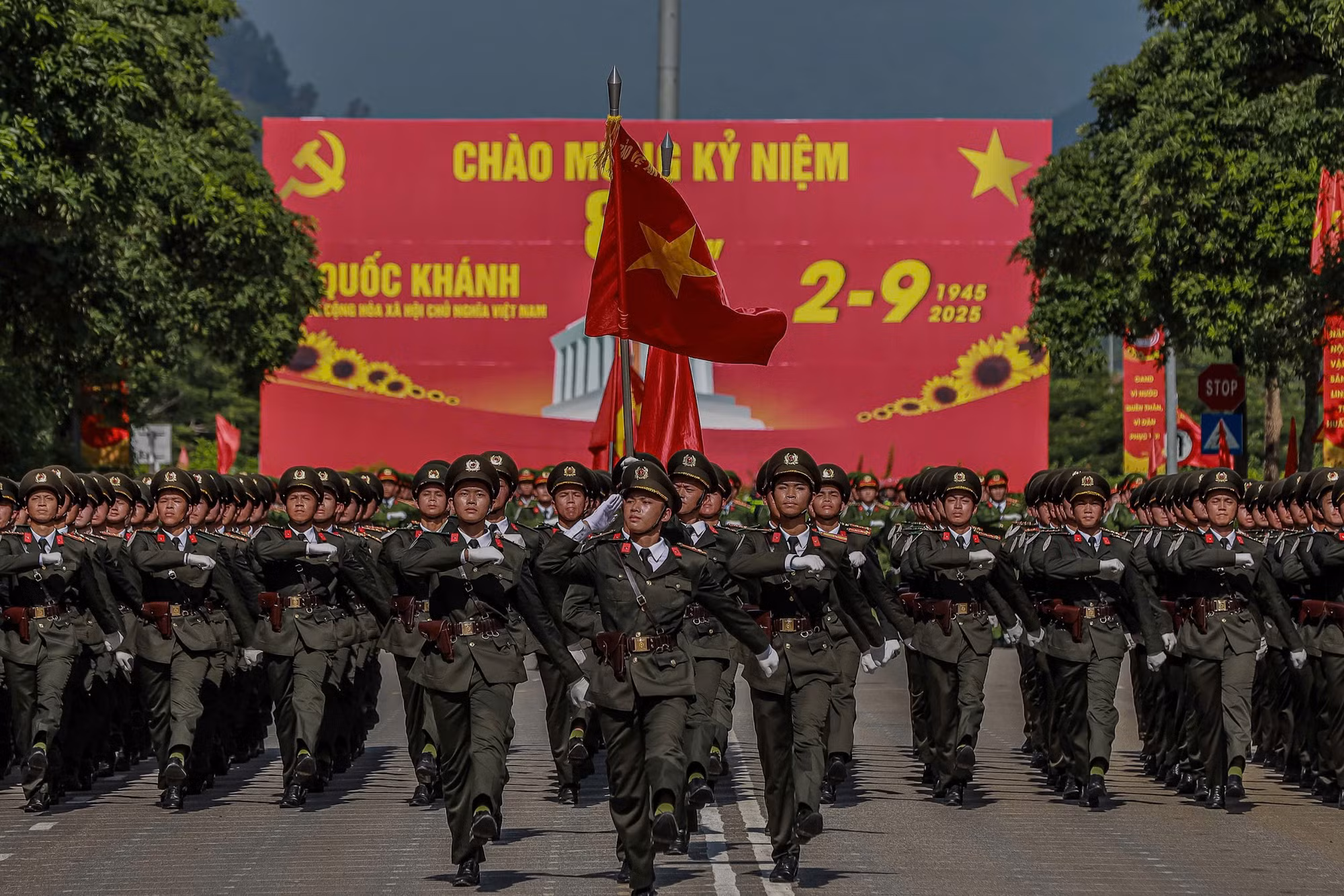 Hơn 3.000 học viên CAND hợp luyện khối đi diễu binh, diễu hành kỷ niệm 80 năm Quốc khánh -0