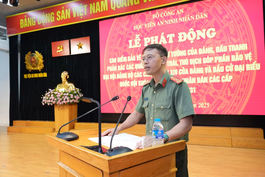 Học viện ANND phát động Cao điểm bảo vệ nền tảng tư tưởng của Đảng -0