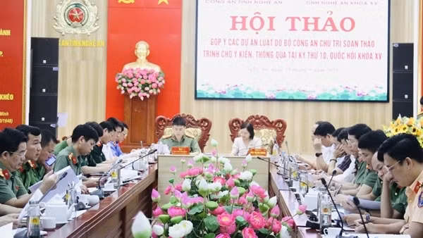 Nghệ An tổ chức hội thảo góp ý các dự án luật do Bộ Công an chủ trì soạn thảo