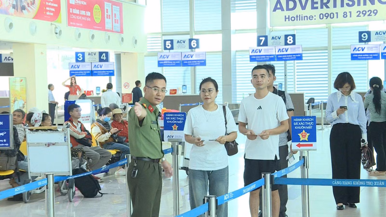 Sinh trắc học VNeID được ứng dụng hiệu quả tại Cảng hàng không Thọ Xuân -0