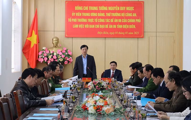 Thứ trưởng Nguyễn Duy Ngọc làm việc với Ban Chỉ đạo Đề án 06 tỉnh Điện Biên -0