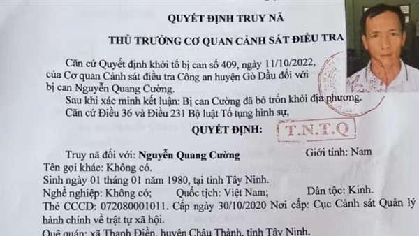 Truy nã toàn quốc đối tượng trộm tài sản