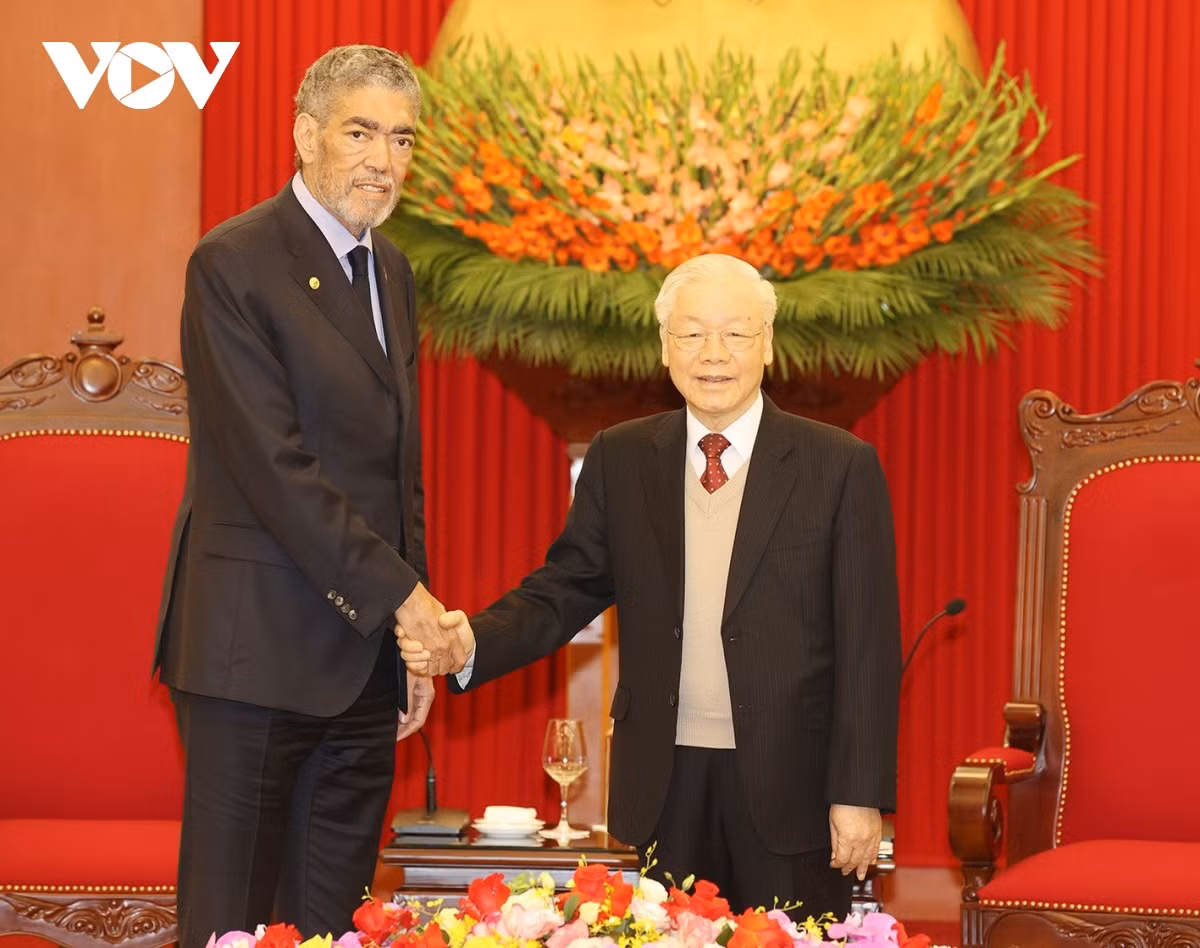 Tổng Bí thư Nguyễn Phú Trọng tiếp đoàn đại biểu cấp cao Cộng hòa Dominica -0