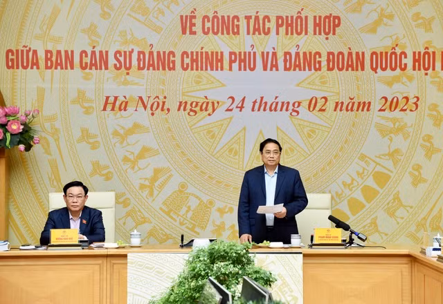 Ban cán sự Đảng Chính phủ và Đảng đoàn Quốc hội phối hợp ngày càng chặt chẽ, hiệu quả -0