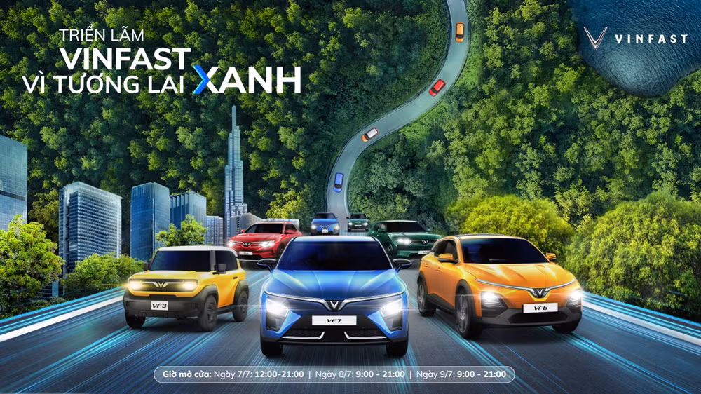 Triển lãm “Vinfast - Vì tương lai xanh” tại Hà Nội: Ra mắt bộ tứ xe điện Vinfast mới -0