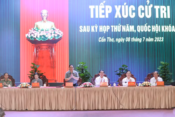 Thủ tướng Phạm Minh Chính và Đoàn đại biểu Quốc hội TP Cần Thơ tiếp xúc cử tri -0