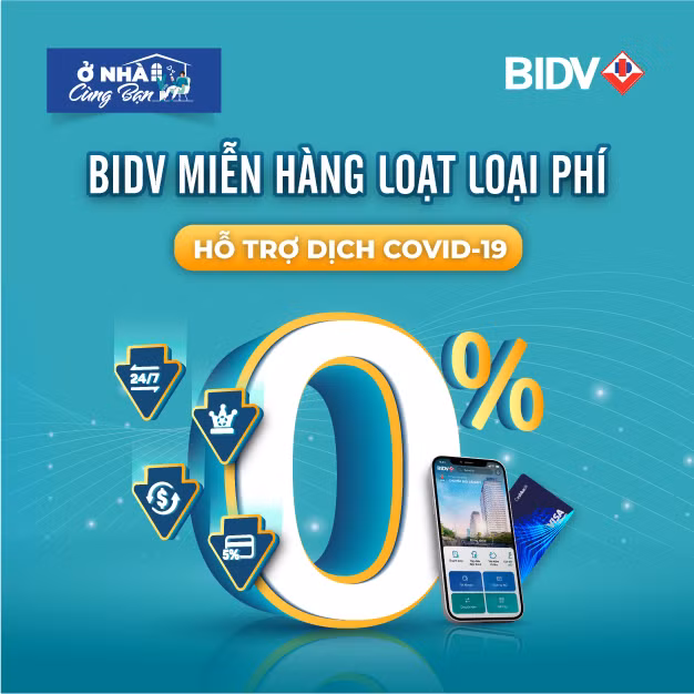BIDV công bố miễn giảm hàng loạt loại phí dịch vụ -0