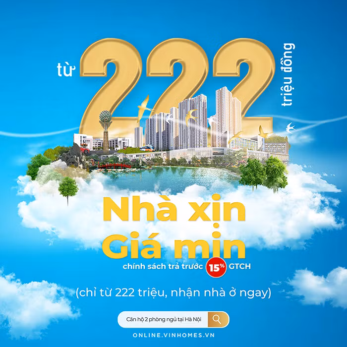 Ưu đãi đặc biệt cho khách hàng giao dịch qua Vinhomes Online -0