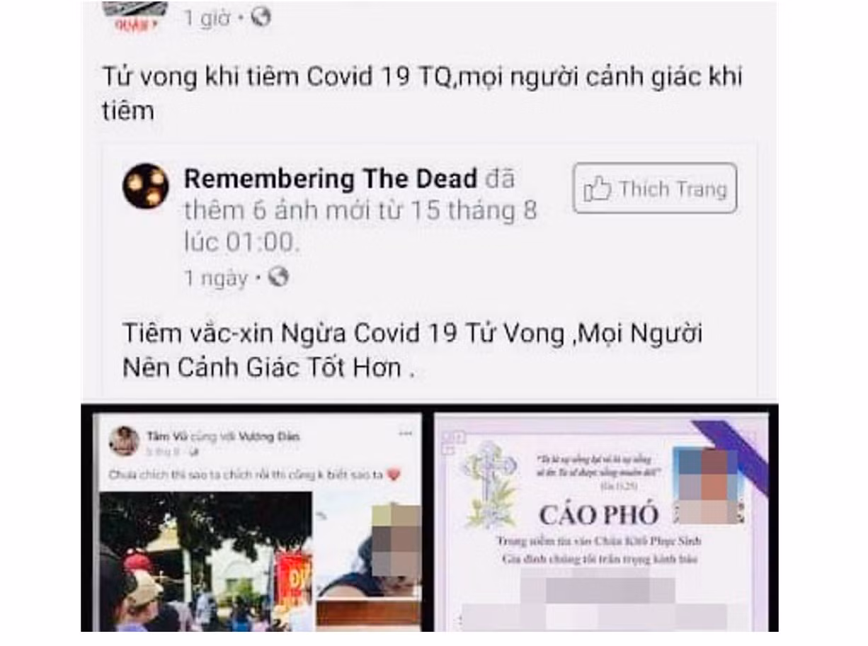 Truy tìm người đăng thông tin sai sự thật về việc tiêm vaccine Trung Quốc tử vong -0