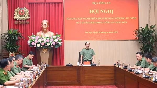 Đẩy mạnh phân bổ, giải ngân vốn đầu tư công Quý II trong Công an nhân dân