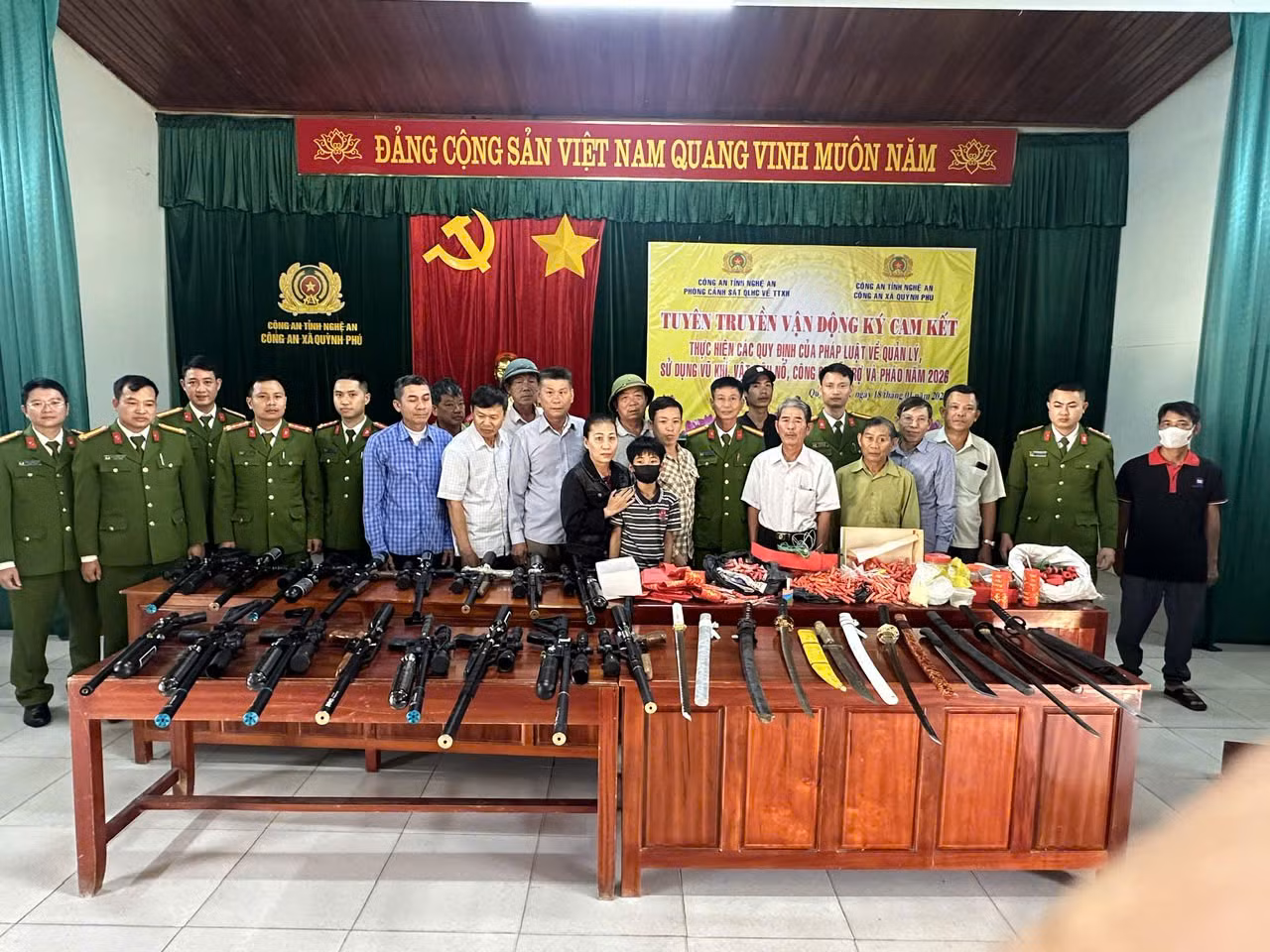 Hiệu quả từ công tác đấu tranh, phòng ngừa tội phạm liên quan đến vũ khí, vật liệu nổ trên địa bàn Nghệ An -0