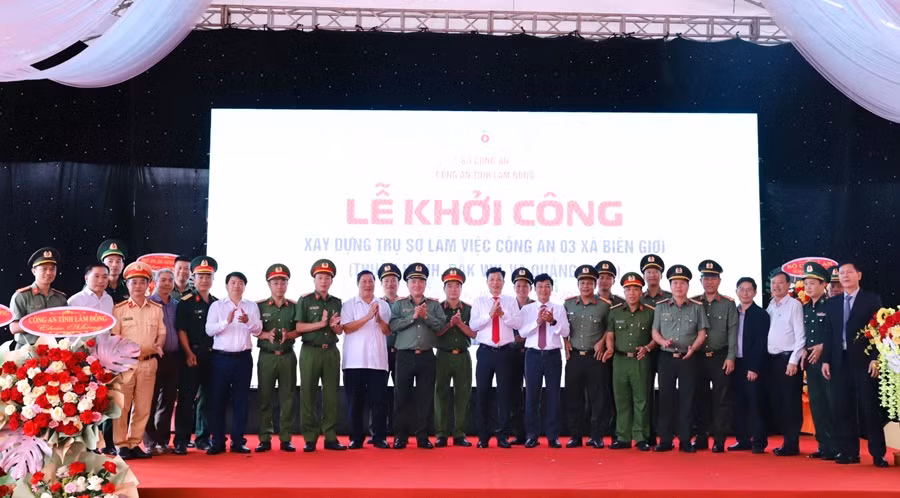 Khởi công xây dựng trụ sở Công an 3 xã biên giới tại Lâm Đồng -0