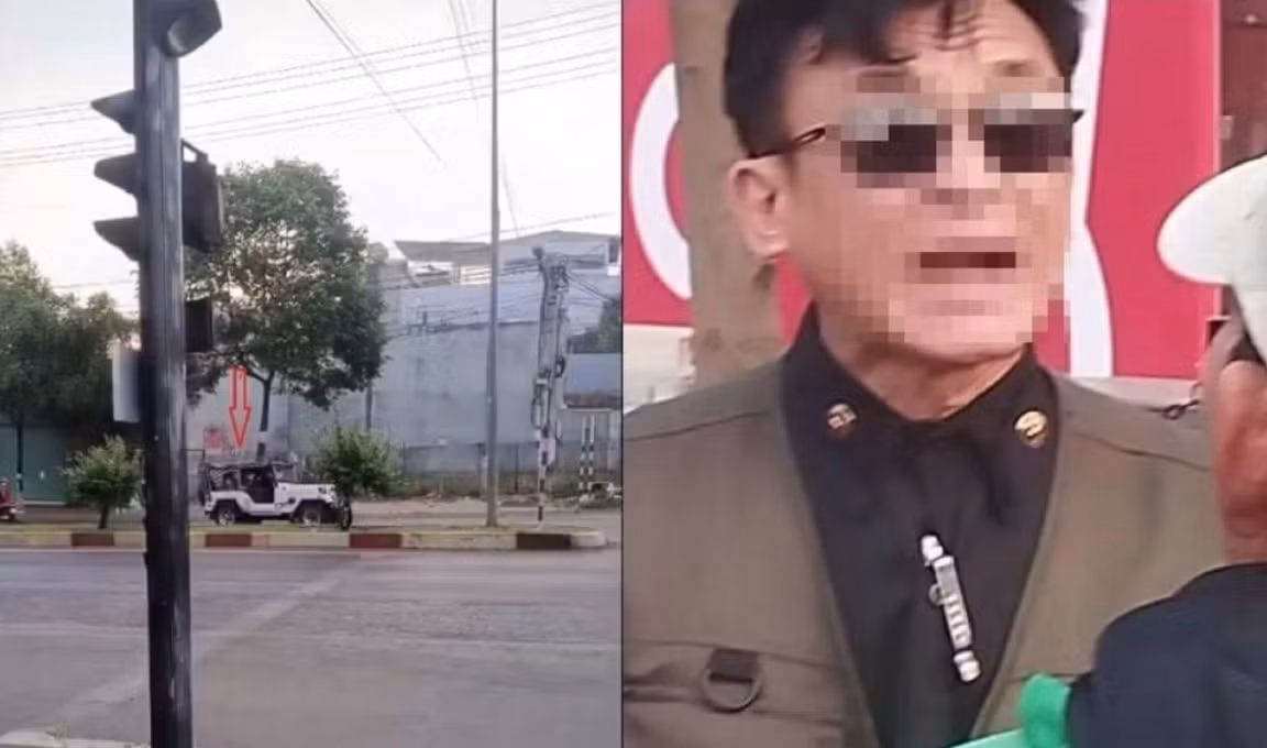 Tài xế xe Jeep đi ngược chiều còn buông lời đe doạ tài xế xe công nghệ -0