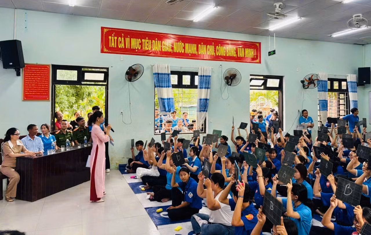 Công an cấp xã ở Huế sáng tạo, đổi mới cách thức tuyên truyền pháp luật đến thanh, thiếu niên -0