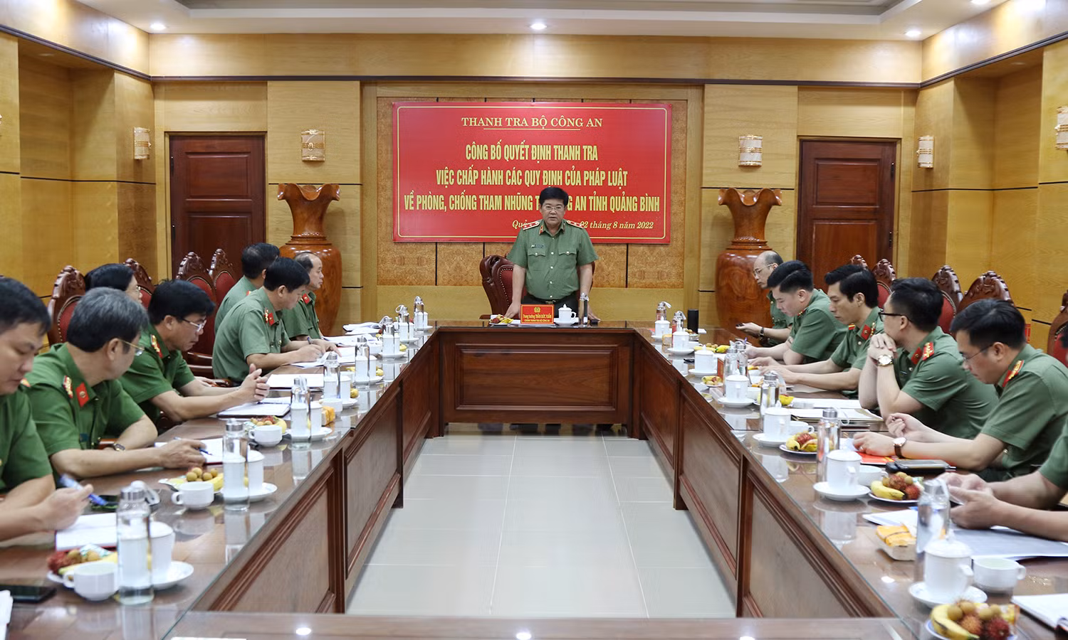 Thanh tra việc chấp hành các quy định của pháp luật về phòng, chống tham nhũng tại Công an tỉnh Quảng Bình -0