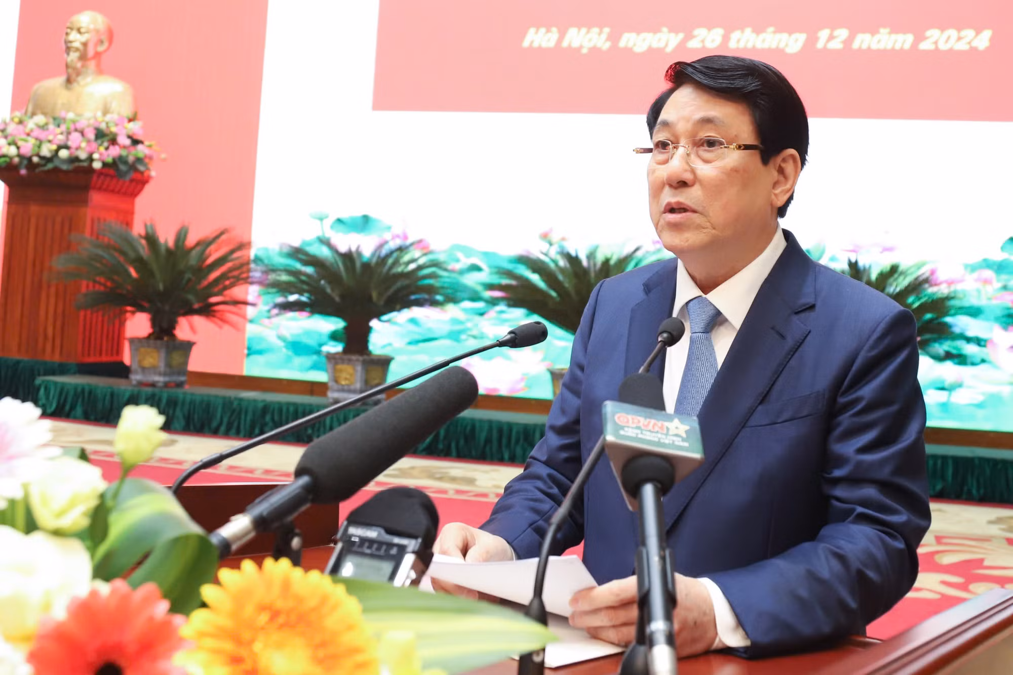 Chủ tịch nước Lương Cường dự Hội nghị Quân chính toàn quân năm 2024 -0