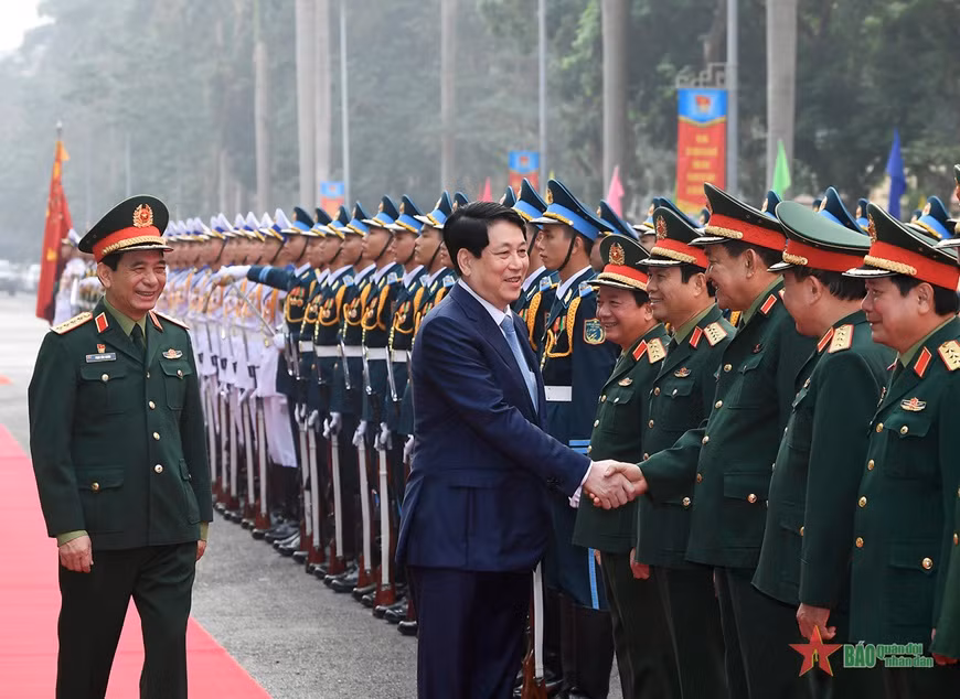 Chủ tịch nước Lương Cường dự Hội nghị Quân chính toàn quân năm 2024 -0