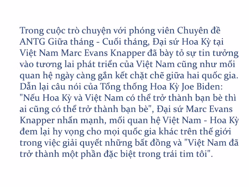 Đại sứ Hoa Kỳ tại Việt Nam Marc Evans Knapper: Việt Nam đã trở thành một phần đặc biệt trong trái tim tôi -0