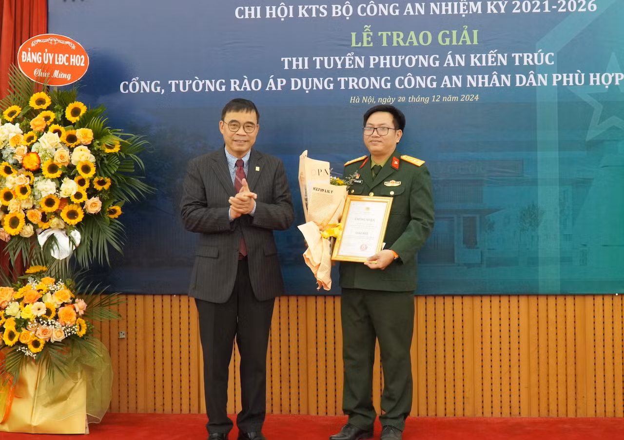 Trao giải Cuộc thi tuyển “Phương án kiến trúc cổng, tường rào áp dụng trong CAND phù hợp với vùng, miền” -0