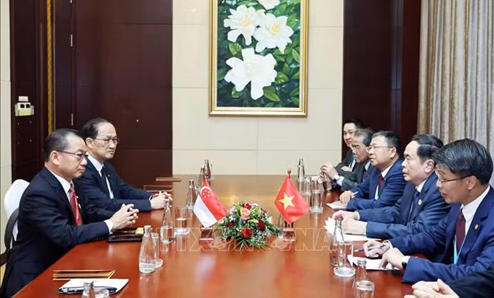 Chủ tịch Quốc hội Trần Thanh Mẫn gặp Chủ tịch Quốc hội Singapore -0
