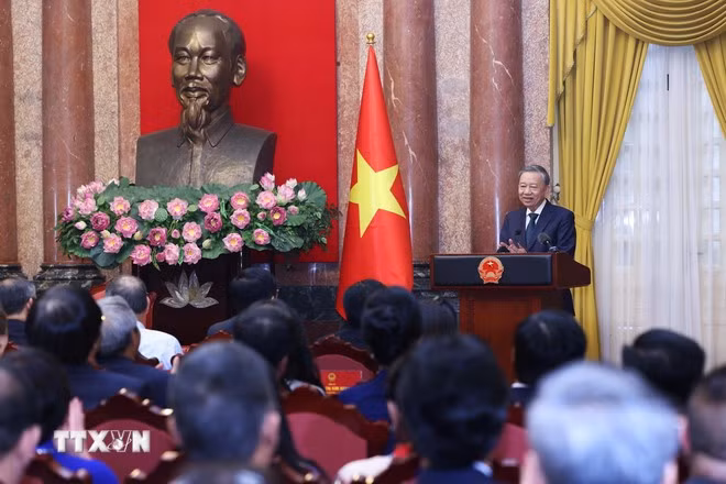 Tổng Bí thư, Chủ tịch nước Tô Lâm gặp mặt đại biểu doanh nhân tiêu biểu -0