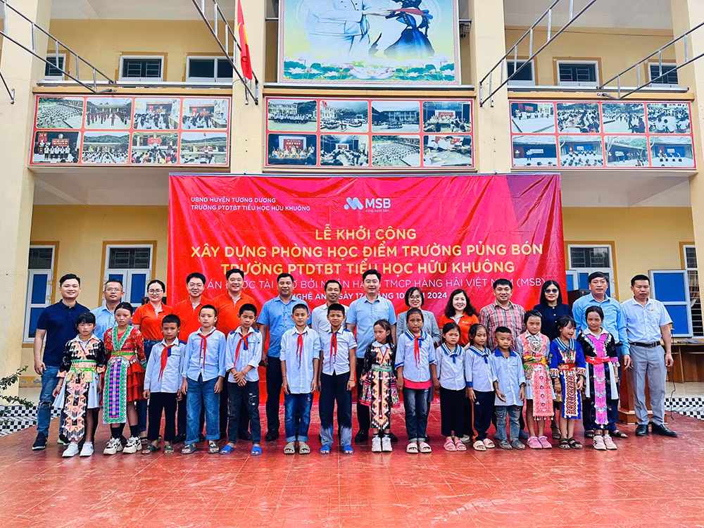 MSB khởi công xây dựng điểm trường mới cho học sinh huyện Tương Dương, Nghệ An -0