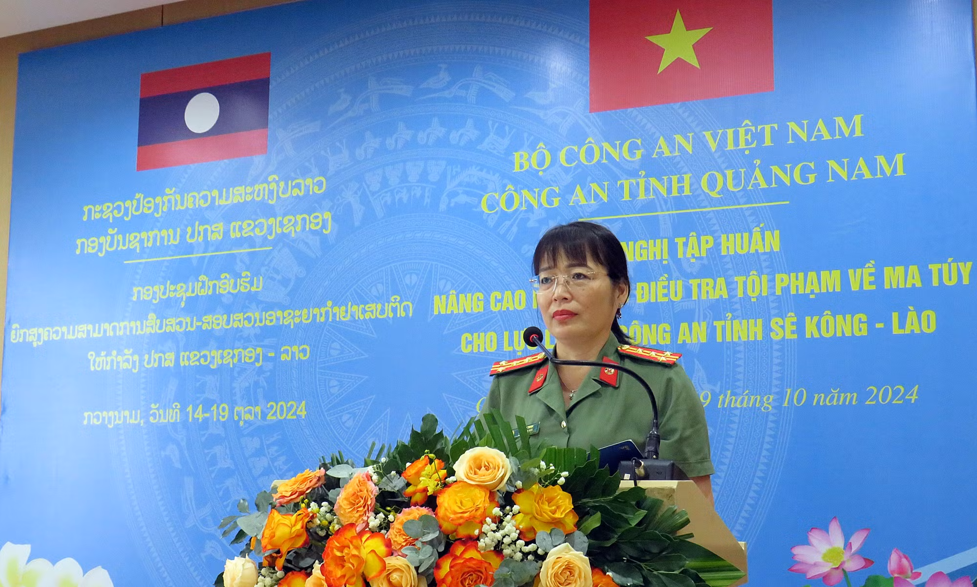 Nâng cao năng lực điều tra tội phạm về ma túy cho Công an tỉnh Sekong -0