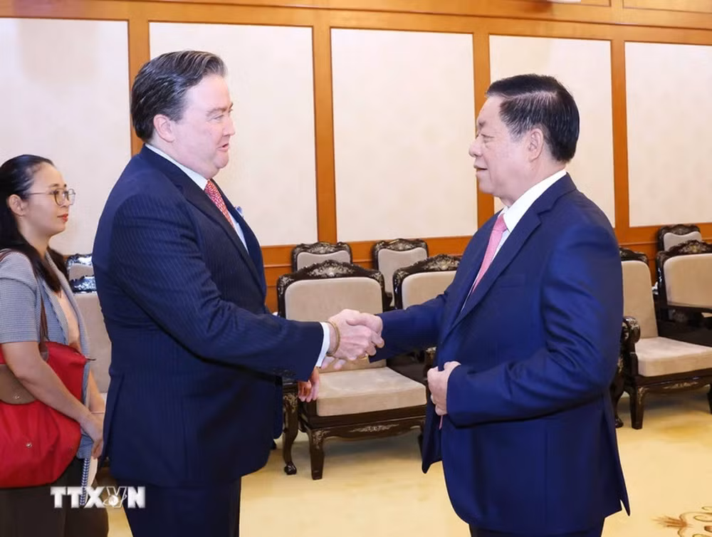 Trưởng ban Tuyên giáo TW Nguyễn Trọng Nghĩa tiếp Đại sứ Hoa Kỳ tại Việt Nam -1