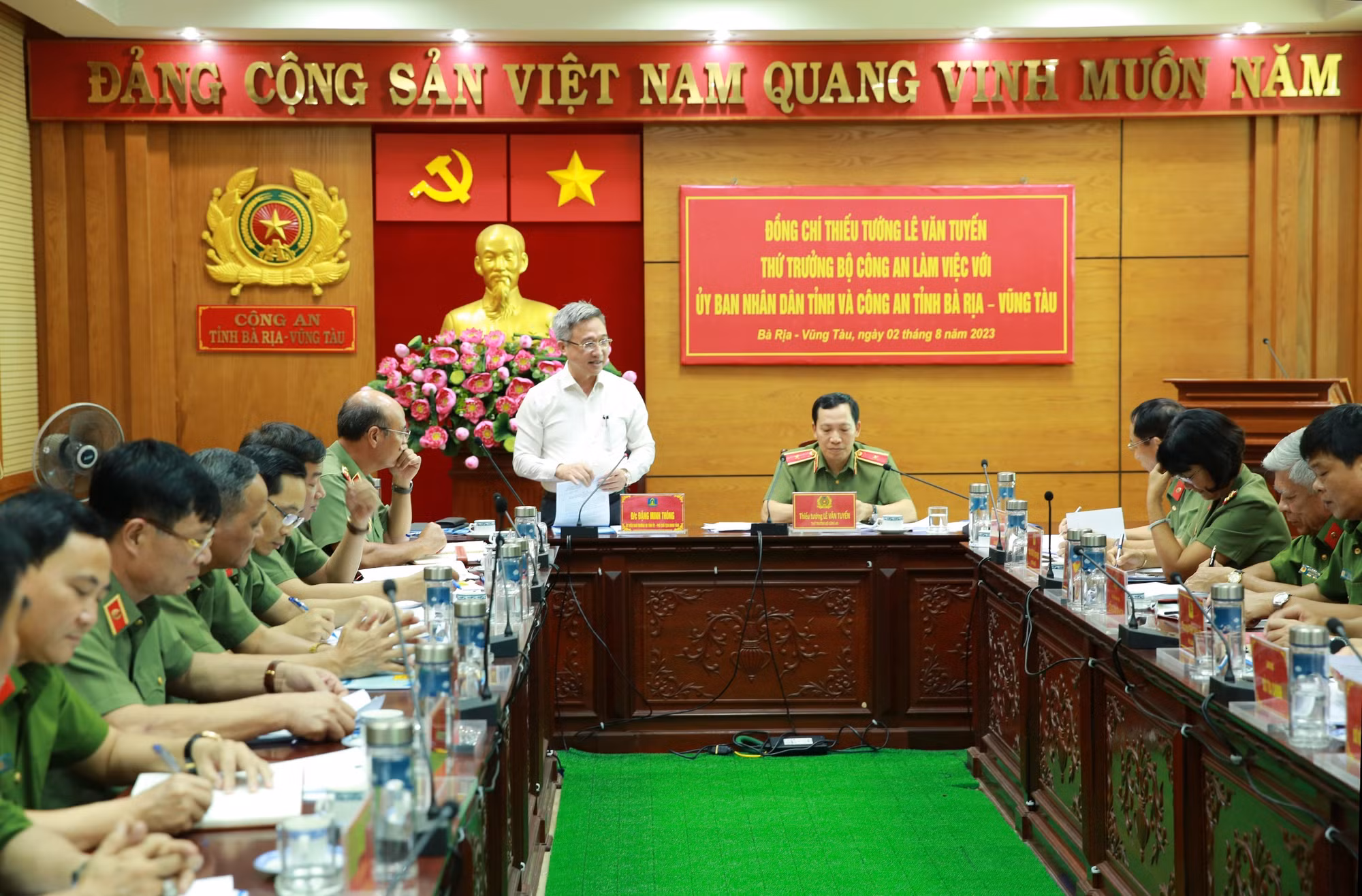 Thứ trưởng Lê Văn Tuyến làm việc với UBND tỉnh và Công an tỉnh Bà Rịa-Vũng Tàu -0